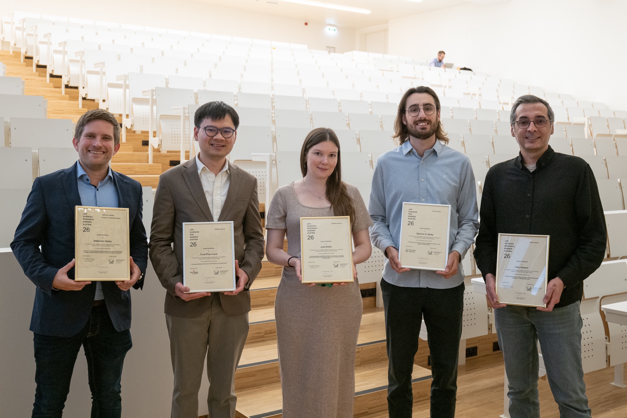 Life Sciences Awards Austria 2026 recipients together after the ceremony